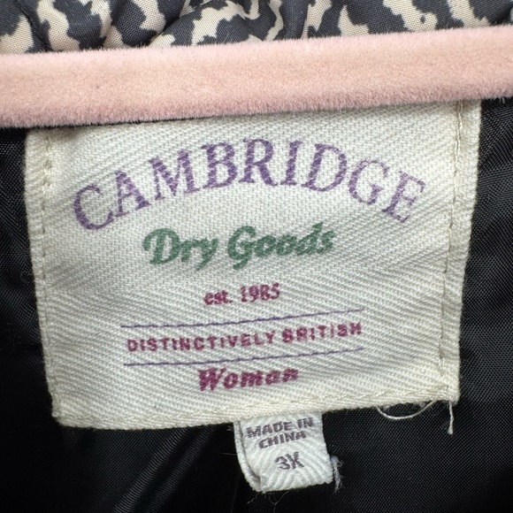 Cambridge Dry Goods Herringbone Quilted Zip Front Vest in Black & Cream Size 3X - Picture 6 of 8